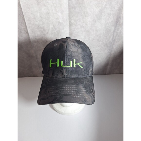 HUK Performance Fishing Kryptek Stretch Cap Black & Gray Scales L-XL Outdoor - Picture 1 of 9